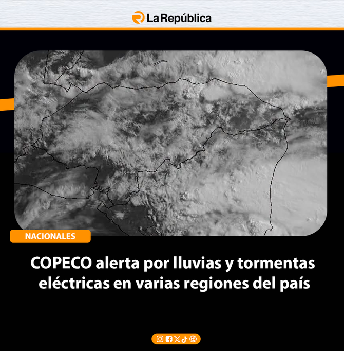 COPECO alerta por lluvias y tormentas eléctricas en varias regiones del país - Cover Image